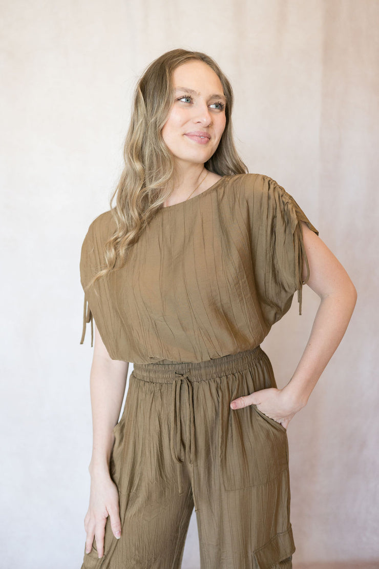 light a fire ruched top