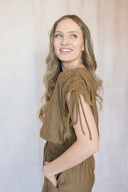 light a fire ruched top