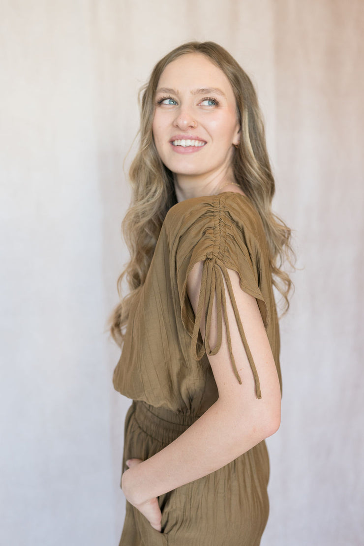 light a fire ruched top