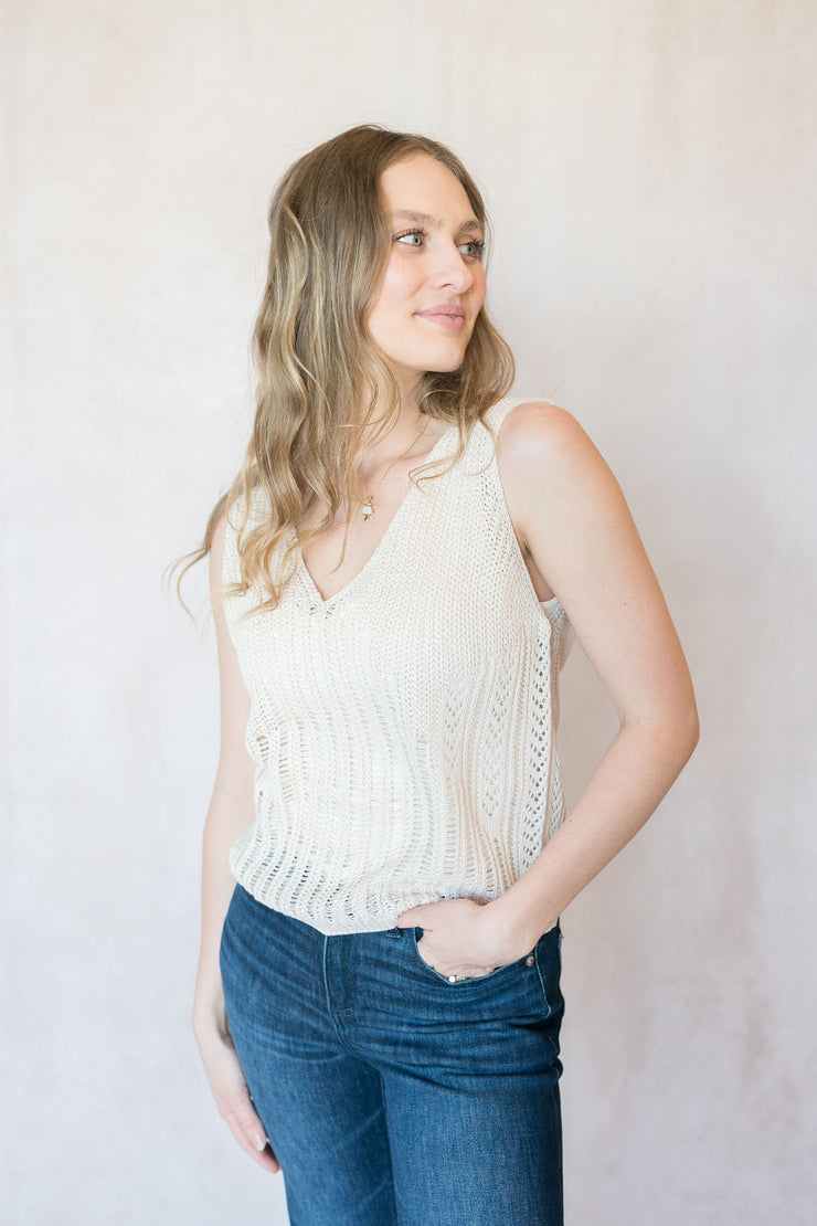 simone vneck sweater tank