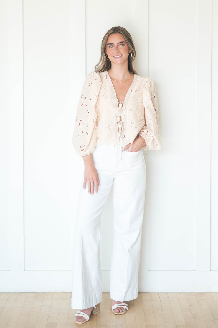 evie eyelet top