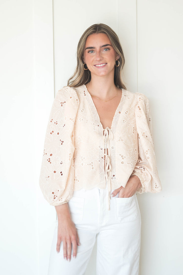 evie eyelet top