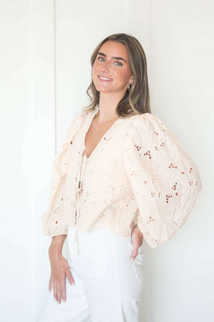 evie eyelet top