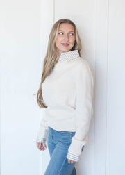 azra mixed media sweater