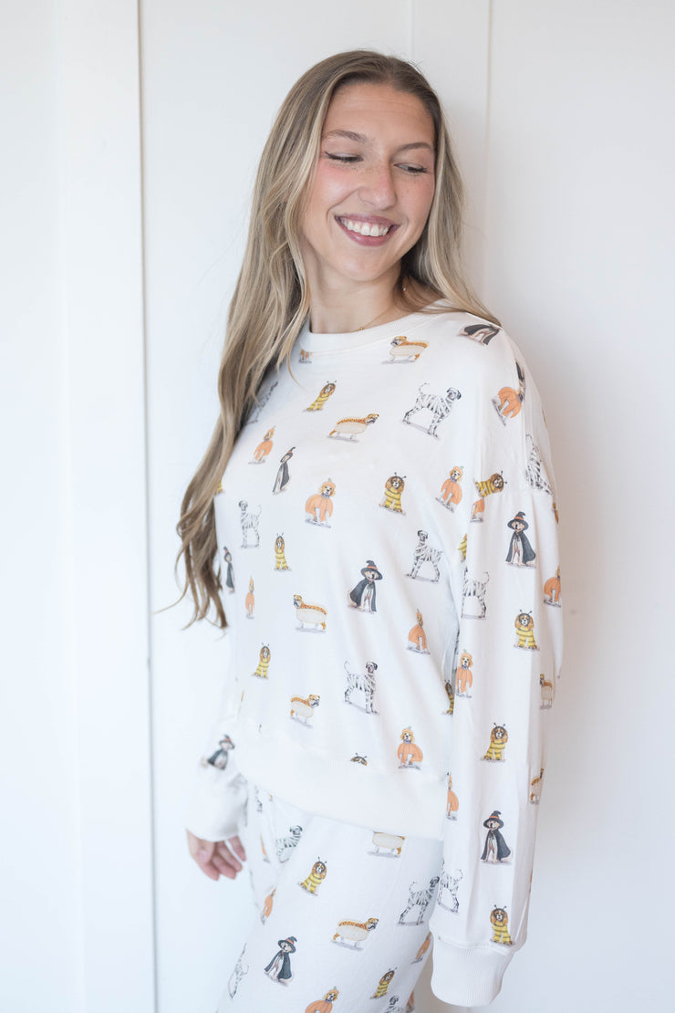 elle pup halloween long sleeve top