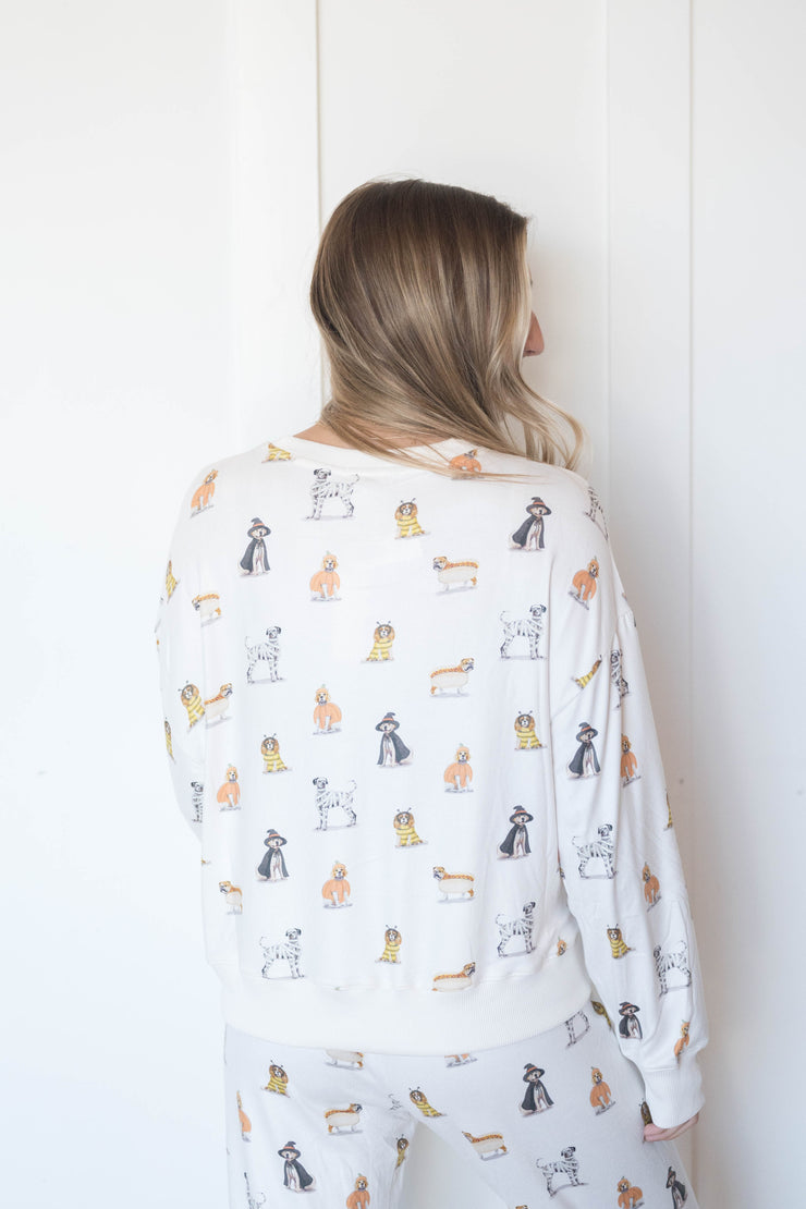 elle pup halloween long sleeve top