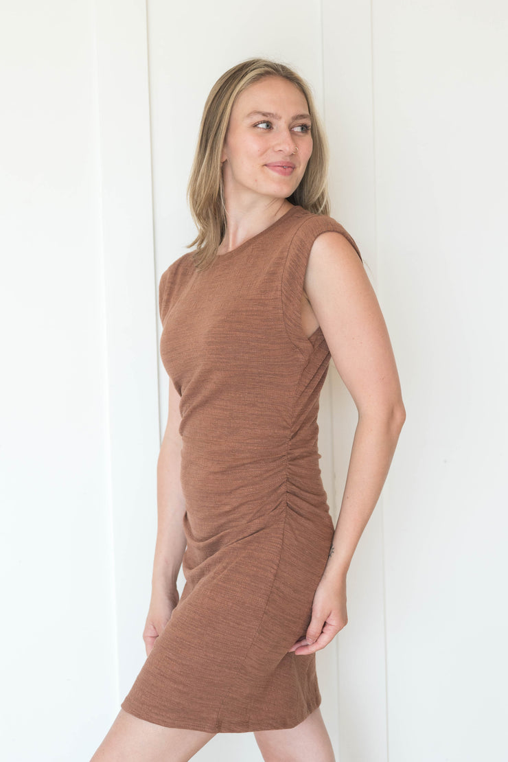 camino textured mini dress
