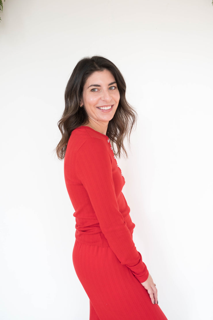 holly pointelle long sleeve top