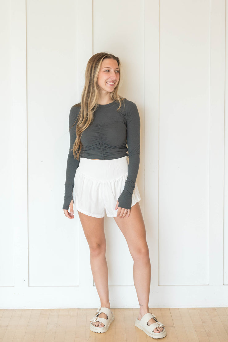 tempo ruched long sleeve