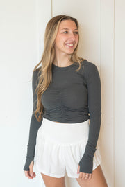 tempo ruched long sleeve