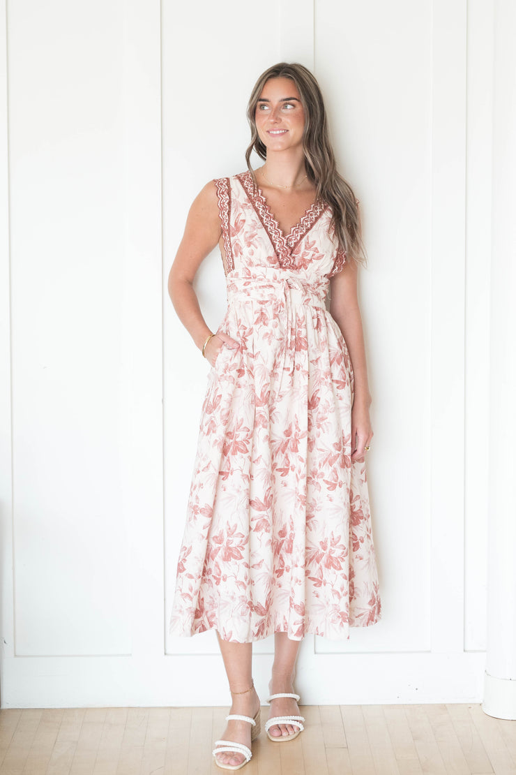 olivia wrap midi dress