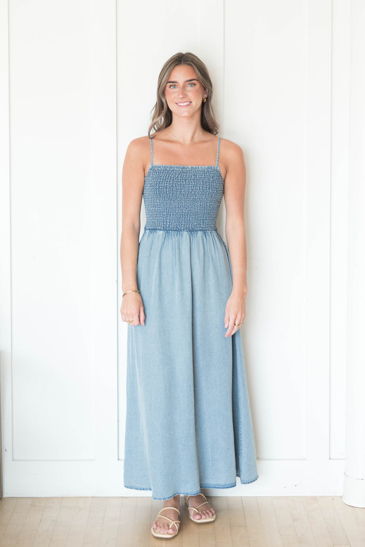 bayside chambray maxi dress