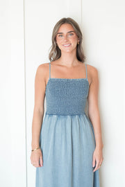 bayside chambray maxi dress