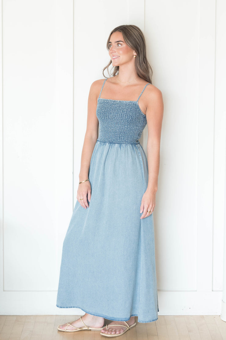 bayside chambray maxi dress
