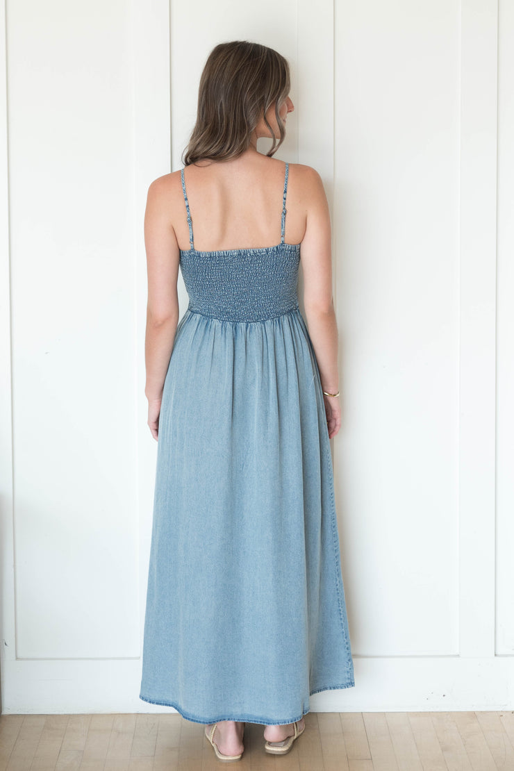 bayside chambray maxi dress