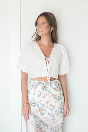 hailey embroidered top