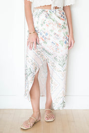 alaia satin midi skirt