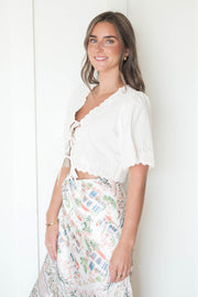 hailey embroidered top