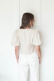 aria linen blouse