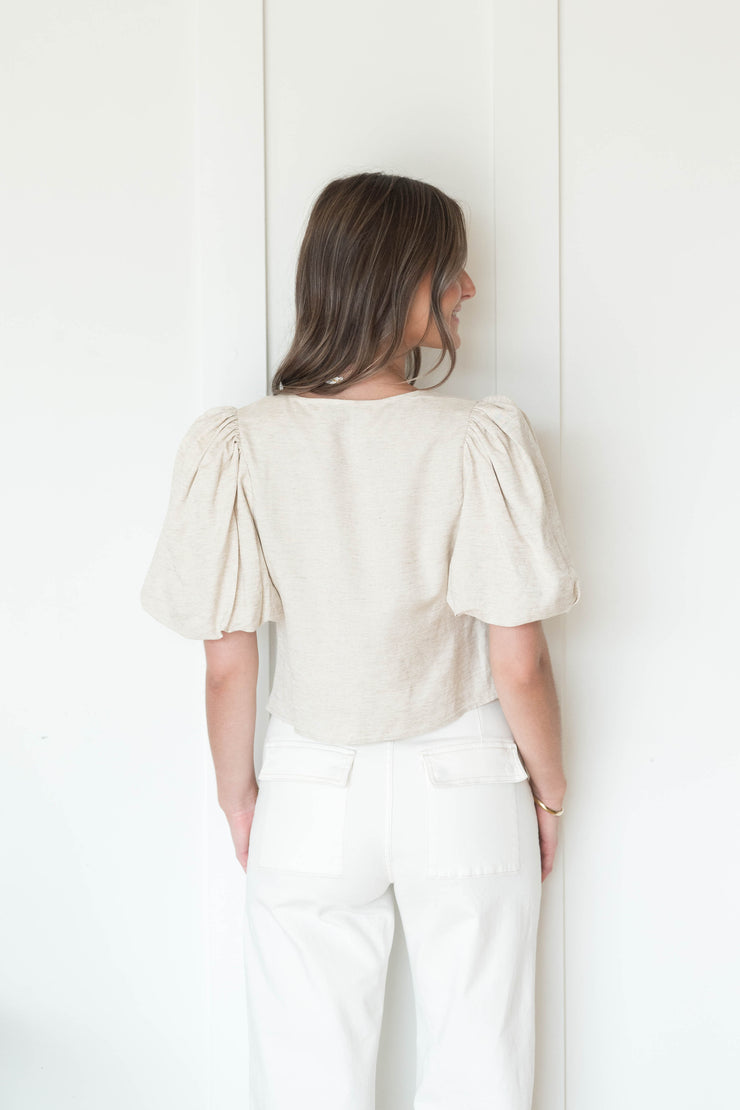 aria linen blouse