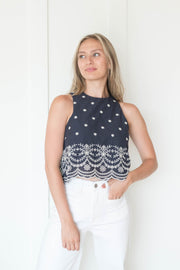 lexi embroidered tank