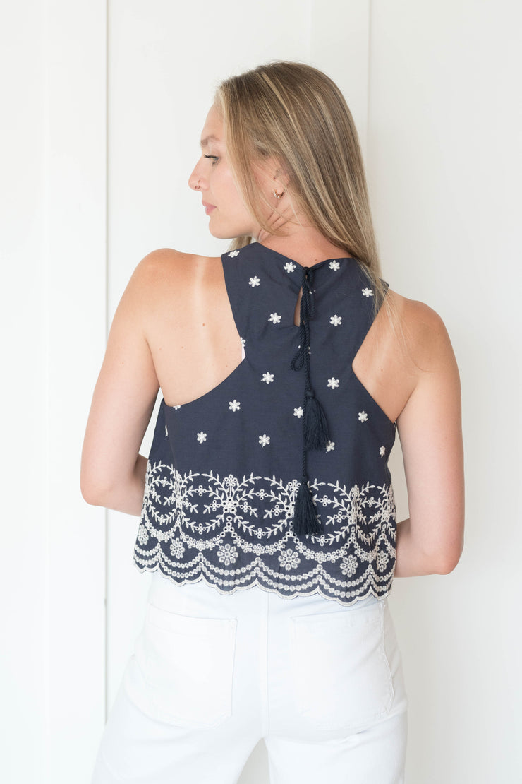 lexi embroidered tank