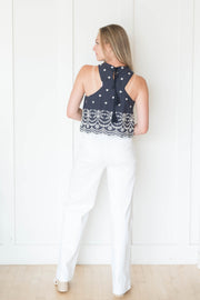 lexi embroidered tank