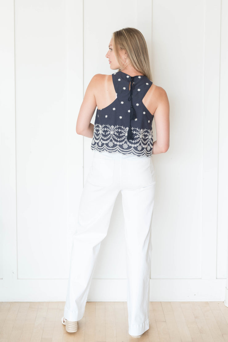 lexi embroidered tank