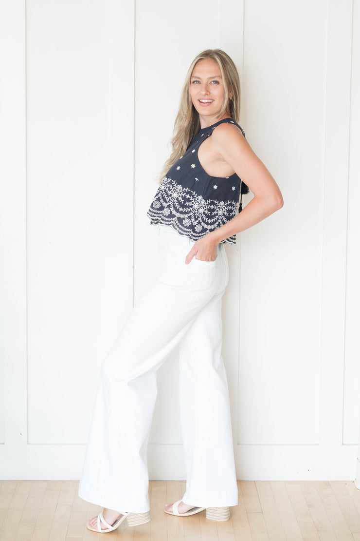 lexi embroidered tank