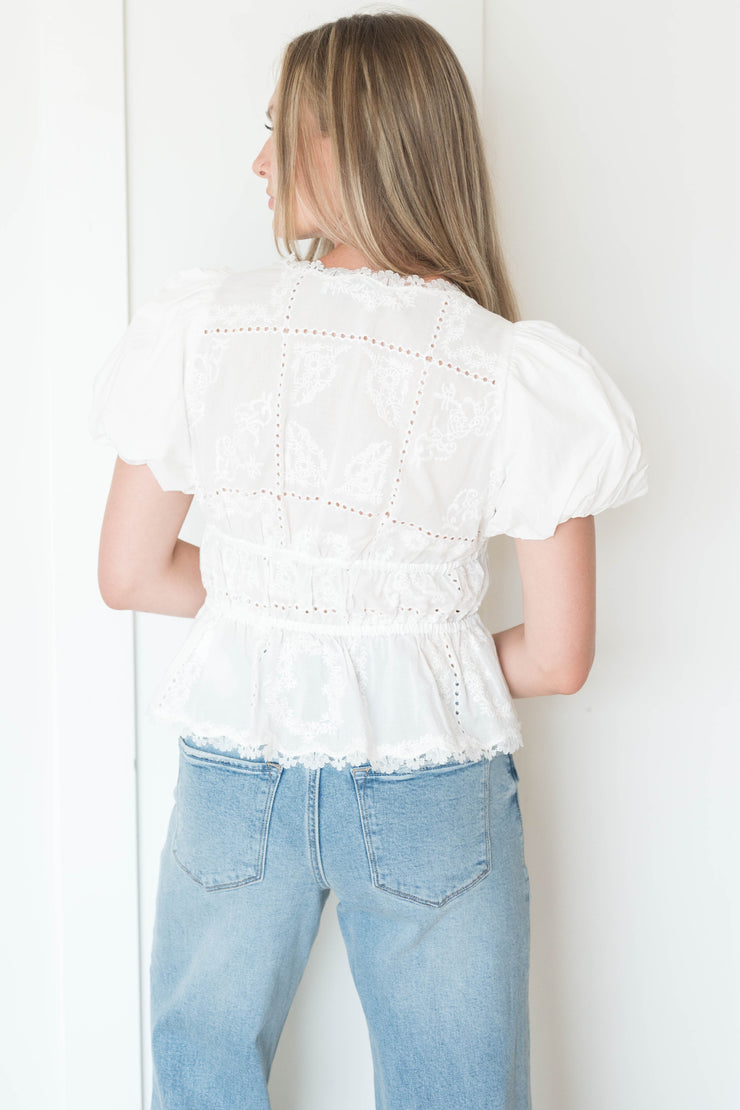 marisol embroidered blouse