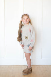 girls blossom sweater dress