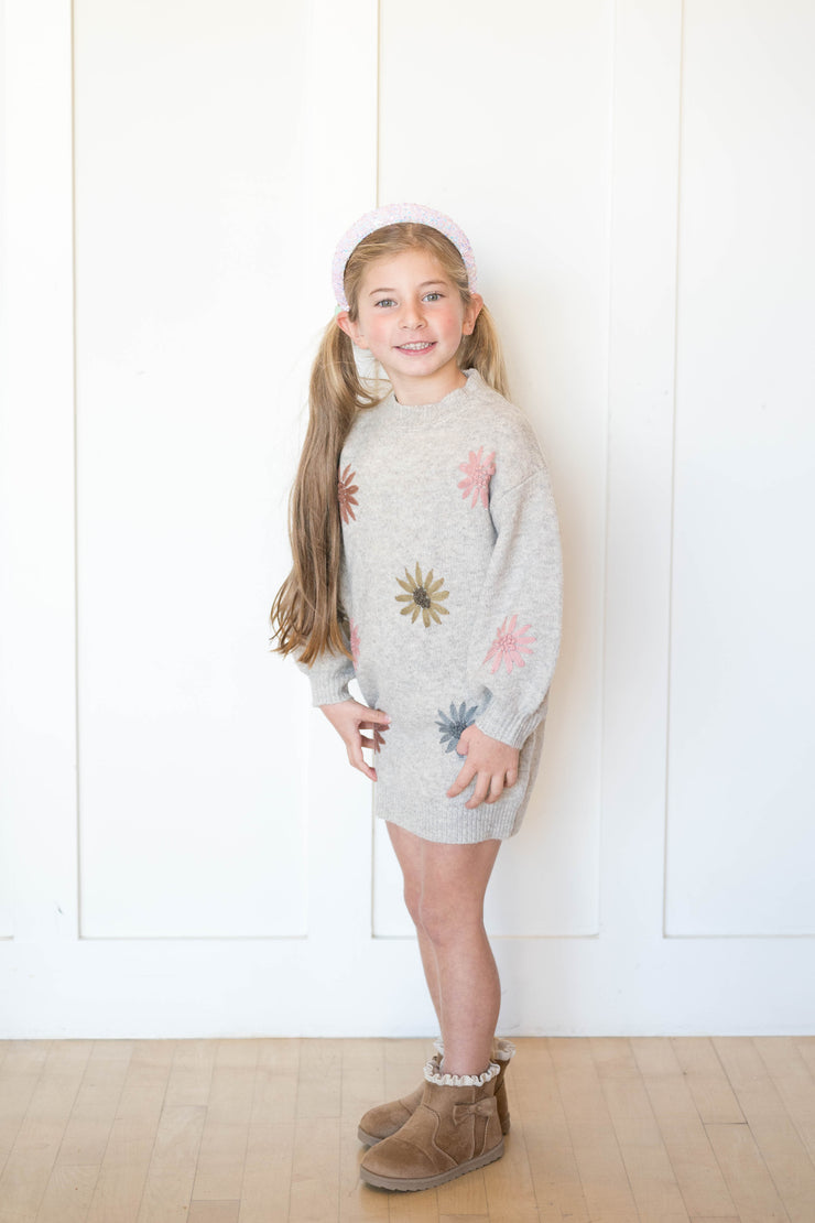 girls blossom sweater dress