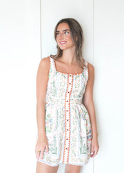 Alaia Linen Scarf Mini Dress