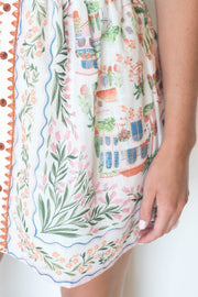 Alaia Linen Scarf Mini Dress
