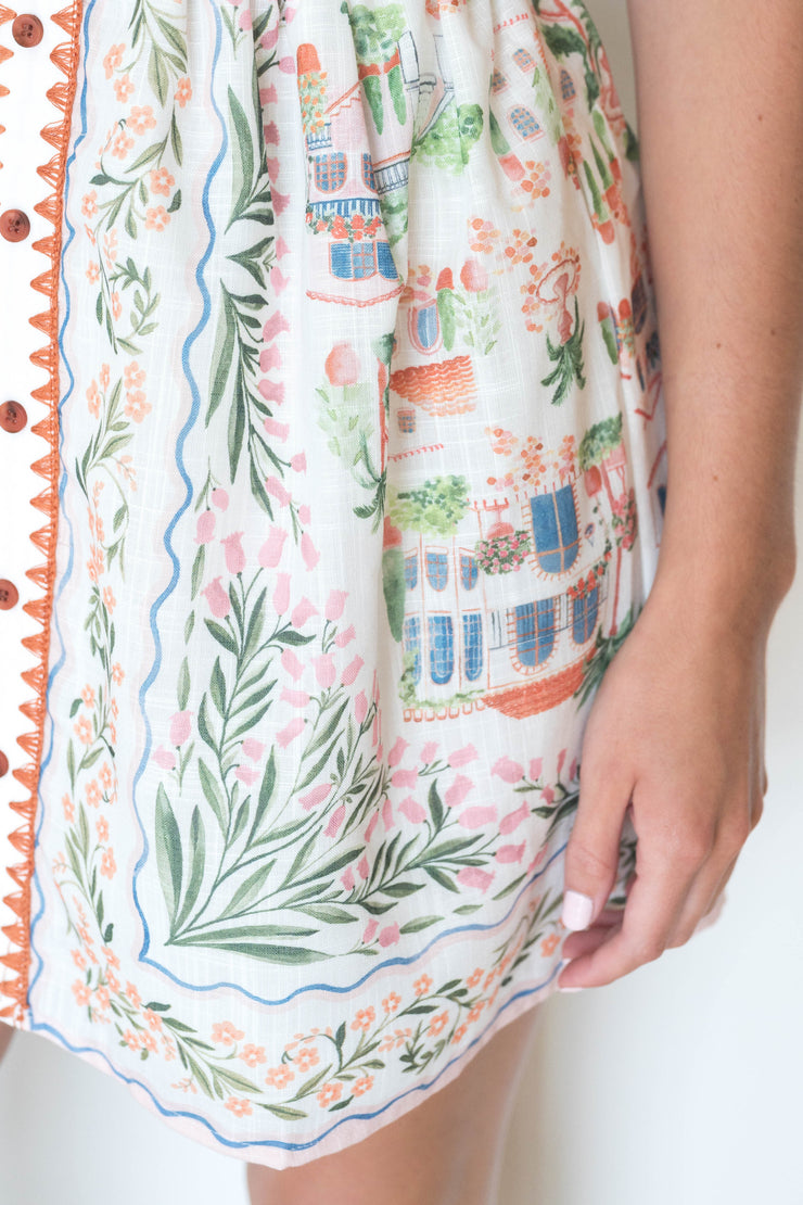 Alaia Linen Scarf Mini Dress