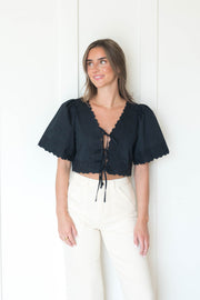hailey embroidered top