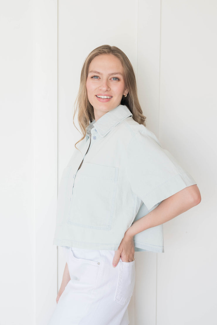 good morning denim shirt