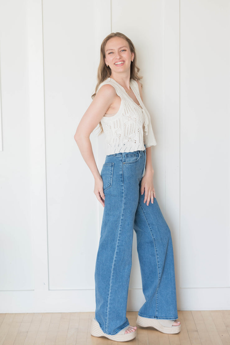 beth tie front top