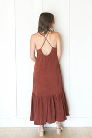 kai cross back midi dress