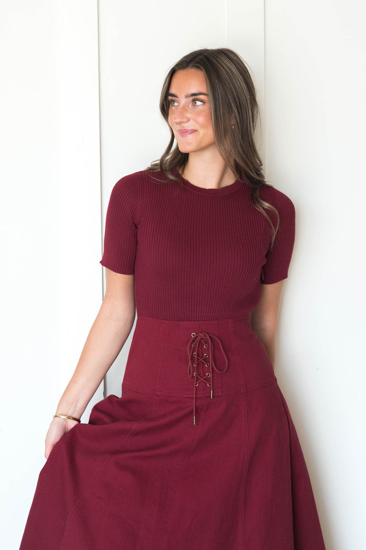 natalie lace up dress