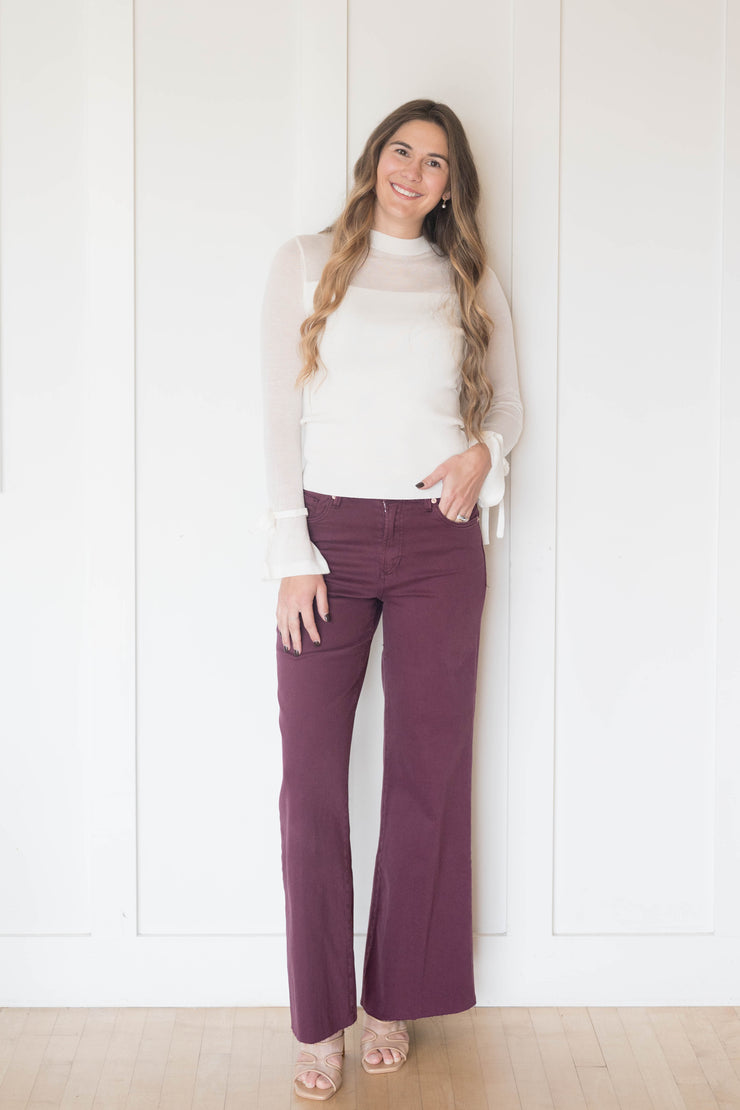 fiona mid rise wide leg jean