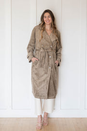 dorian suede trench
