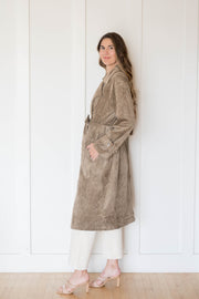 dorian suede trench