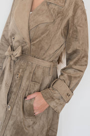 dorian suede trench