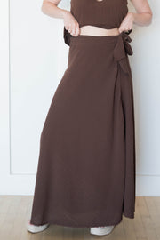 salerno wrap midi skirt
