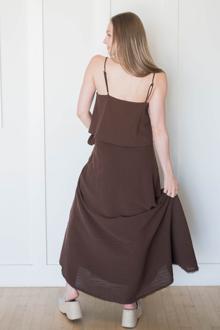 salerno wrap midi skirt