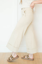 maya cuffed hem wide leg pants