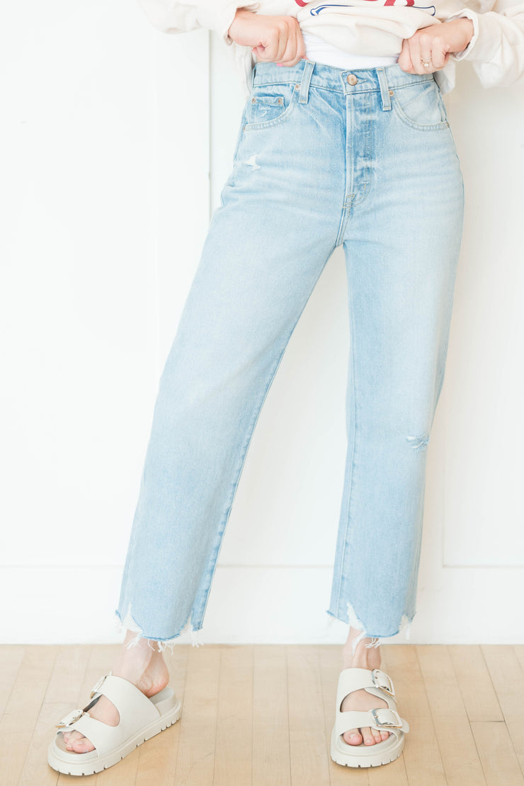 cassie crop high rise straight