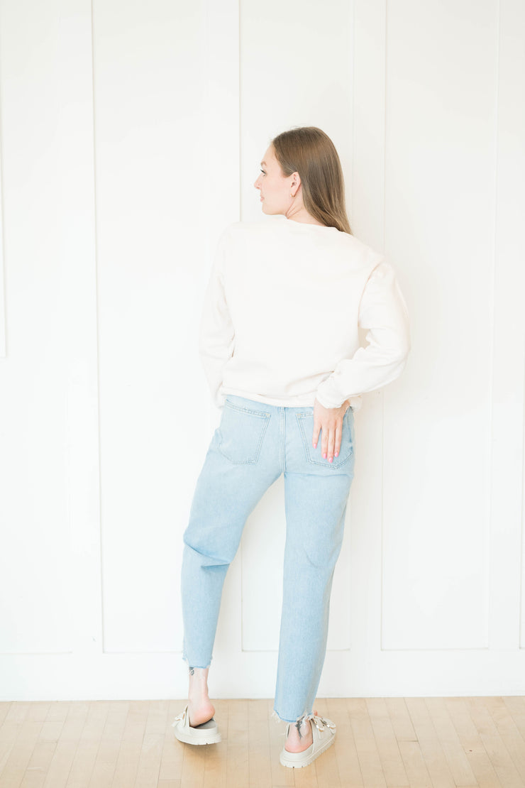 cassie crop high rise straight