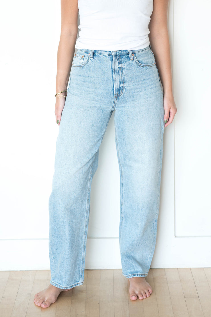 wes high rise barrel jean